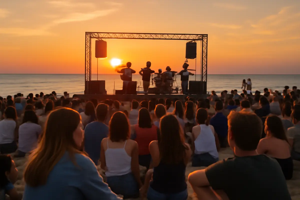 Concerti gratuiti sulla sabbia a Riccione: i punti strategici per goderti musica e tramonto