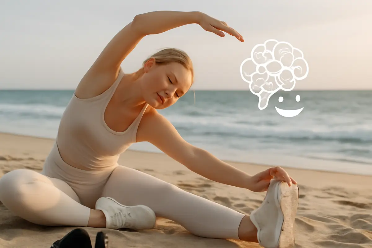 Perché fare stretching in riva al mare aiuta davvero il relax? Il beneficio scientifico spiegato semplice